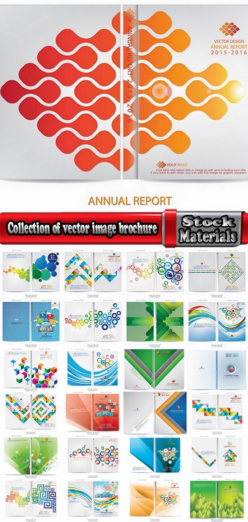 Collection of vector image brochure flyer banner #6-25 Eps