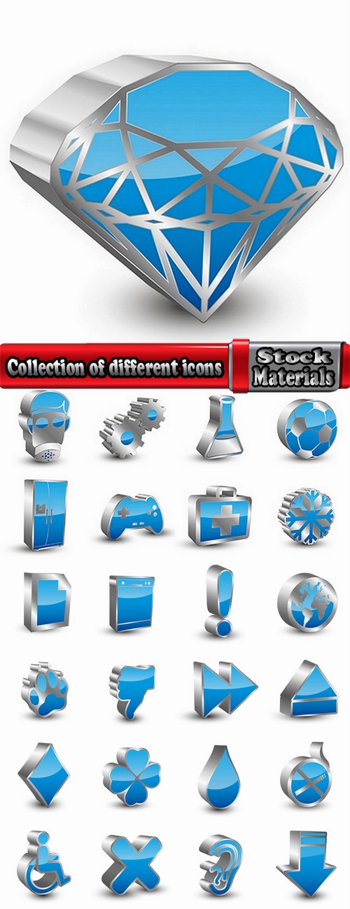 Collection of different icons 14-25 Eps