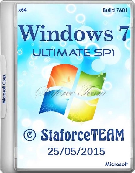 Windows 7 Build 7601 Ultimate SP1 RTM 25.05.2015 StaforceTEAM (x64/DE/EN/RU)