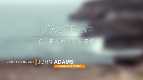 VideoHive - Lower 3rds - Clean Lines 11229870