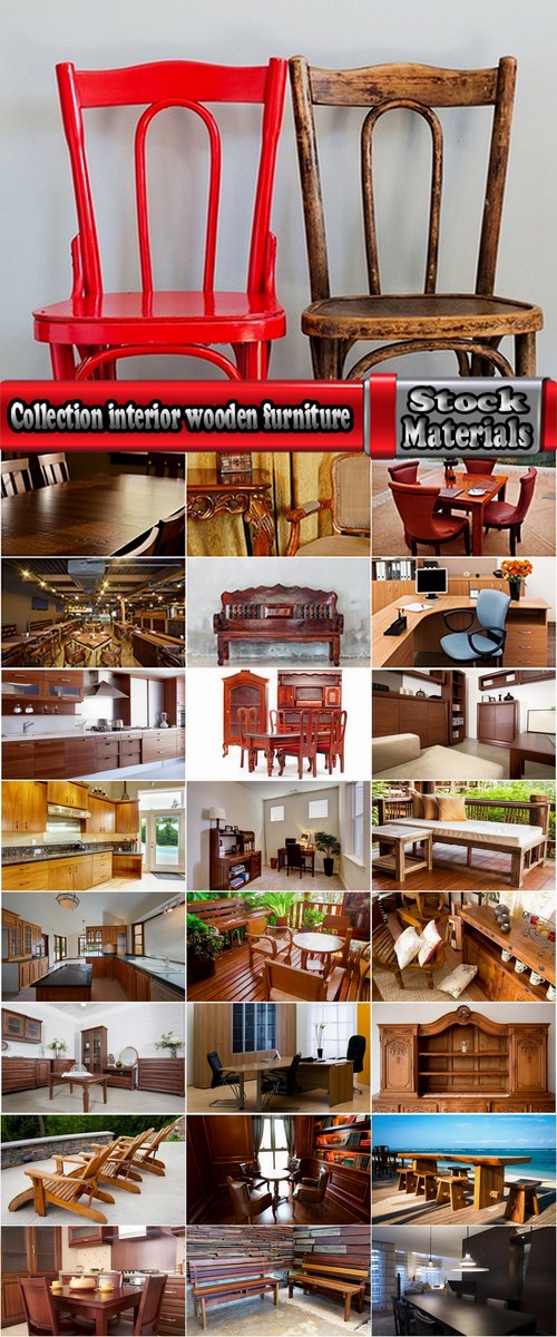Collection interior wooden furniture kitchen table bench armchair hall 25 HQ Jpeg