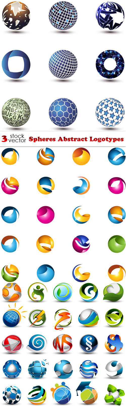 Vectors - Spheres Abstract Logotypes 3