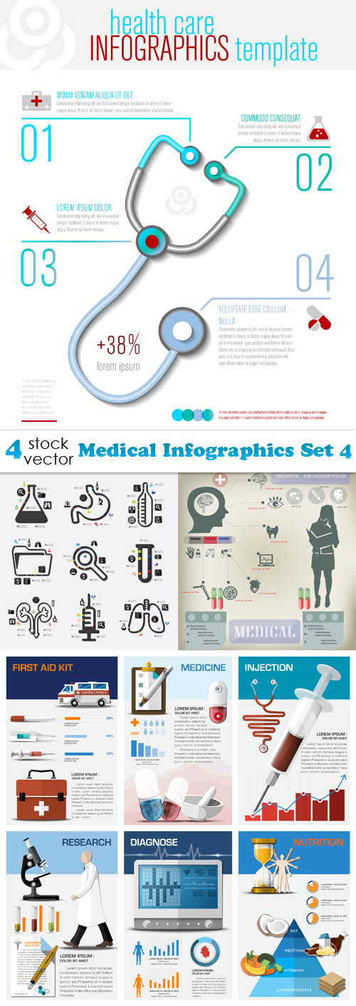 Vectors - Medical Infographics Set 04
