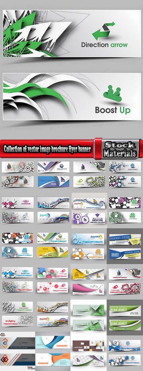 Collection of vector image brochure flyer banner #14-25 Eps