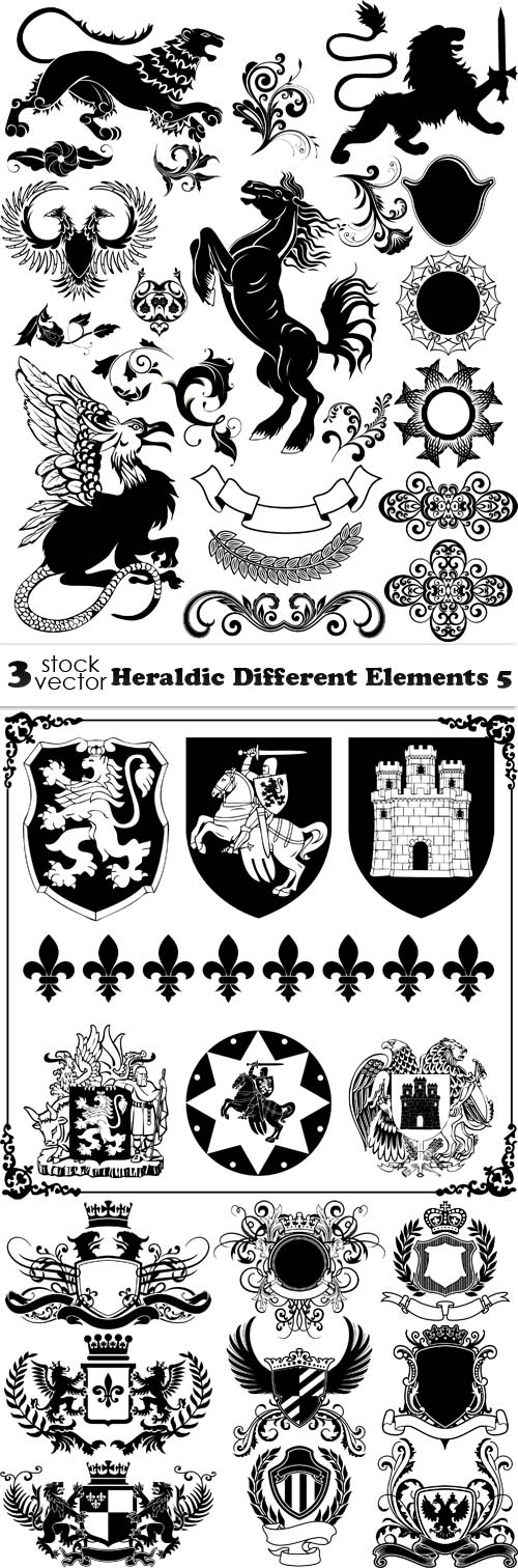 Vectors - Heraldic Different Elements 5
