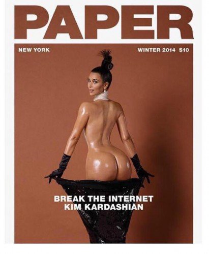 Ким Кардашян полностью оголилась для обложки журнала(ФОТО)