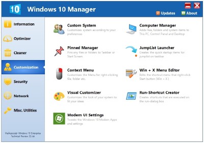 Windows 10 Manager 1.0.7 Final DC 22.01.2016