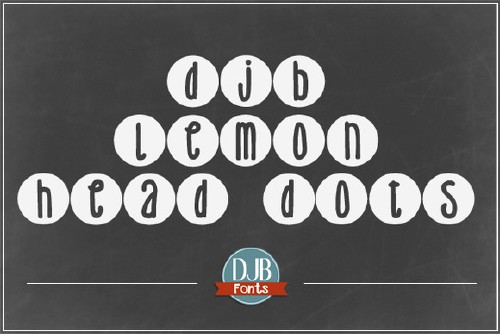 CM - DJB Lemon Head Dots Font 332297