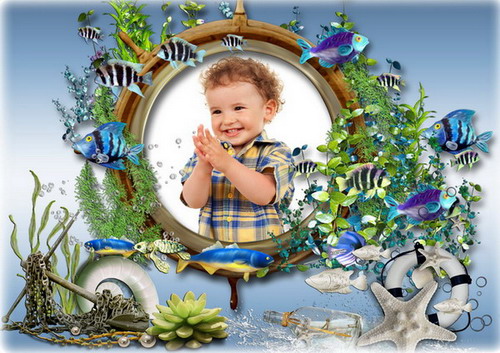 Детская рамка для фото - Водный мир 