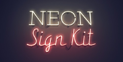 VideoHive - Neon Sign Kit 11928076