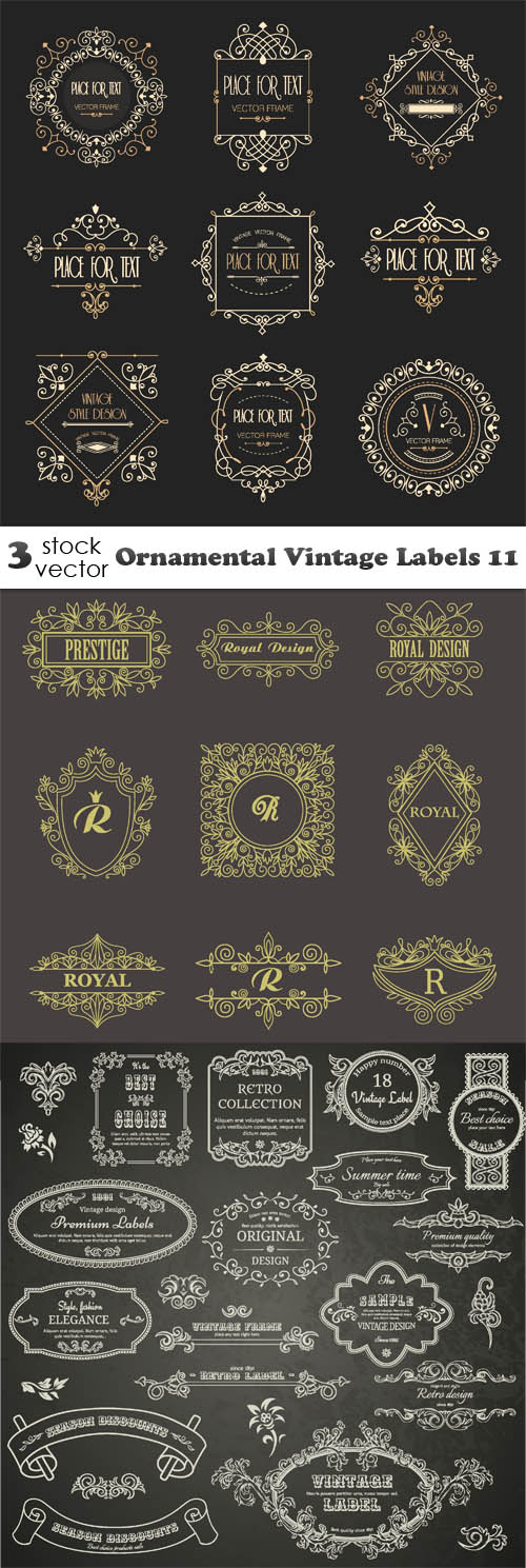 Vectors - Ornamental Vintage Labels 11
