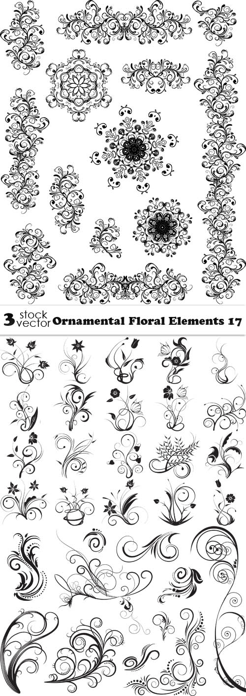 Vectors - Ornamental Floral Elements 17