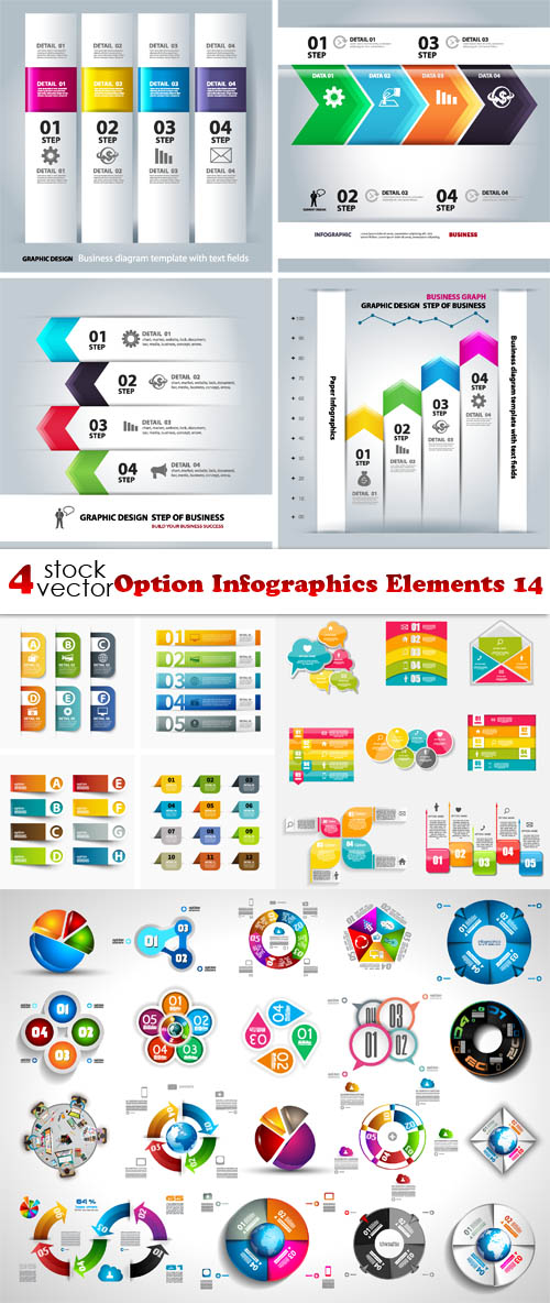 Vectors - Option Infographics Elements 14