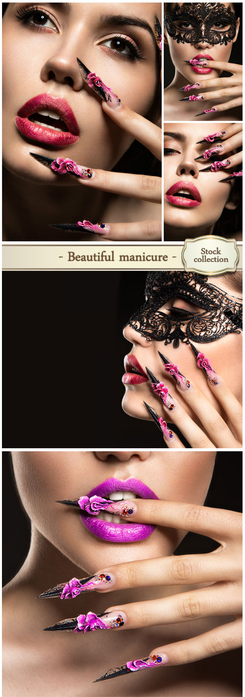 Beautiful manicure, stylish woman - Stock photo