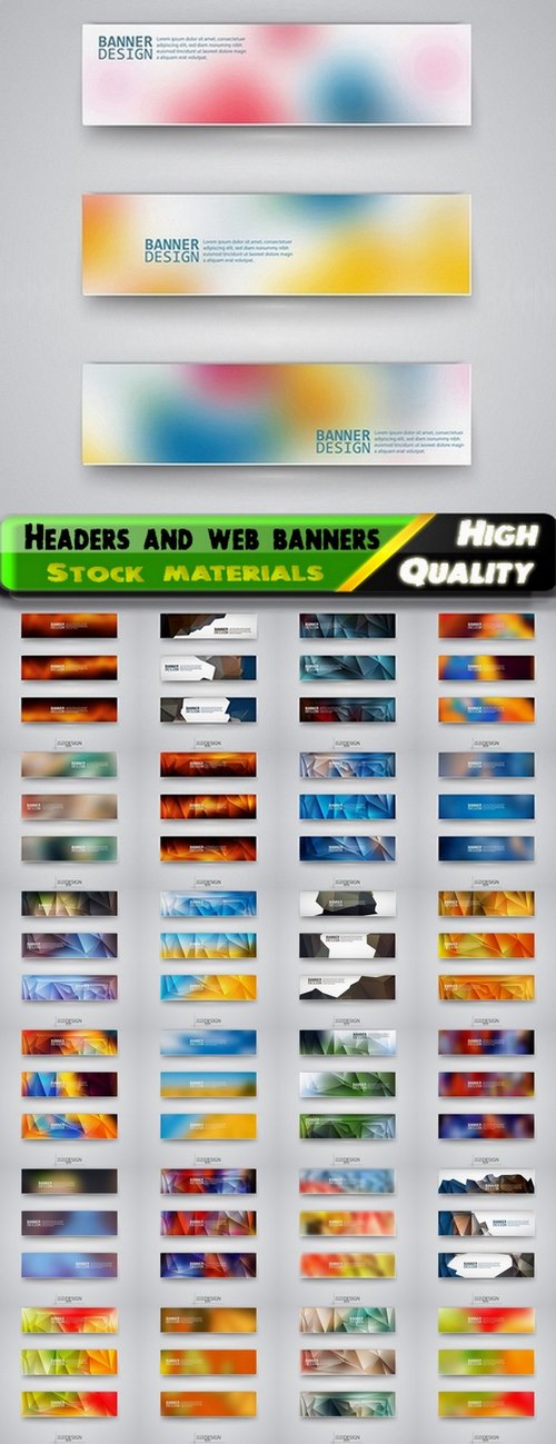 Abstract blured headers and web banners - 25 Eps