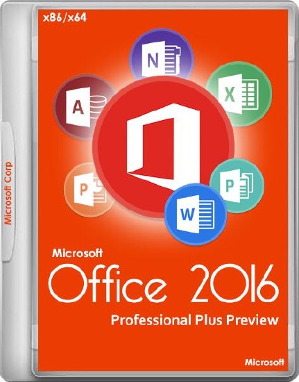 Microsoft Office 2016 Professional Plus Preview x86/x64 16.0.4229.1023 by Ratiborus 2.9 (2015/RUS/ENG/UKR)