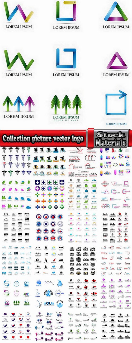 Collection picture vector logo illustration of the business campaign #13-25 EPS