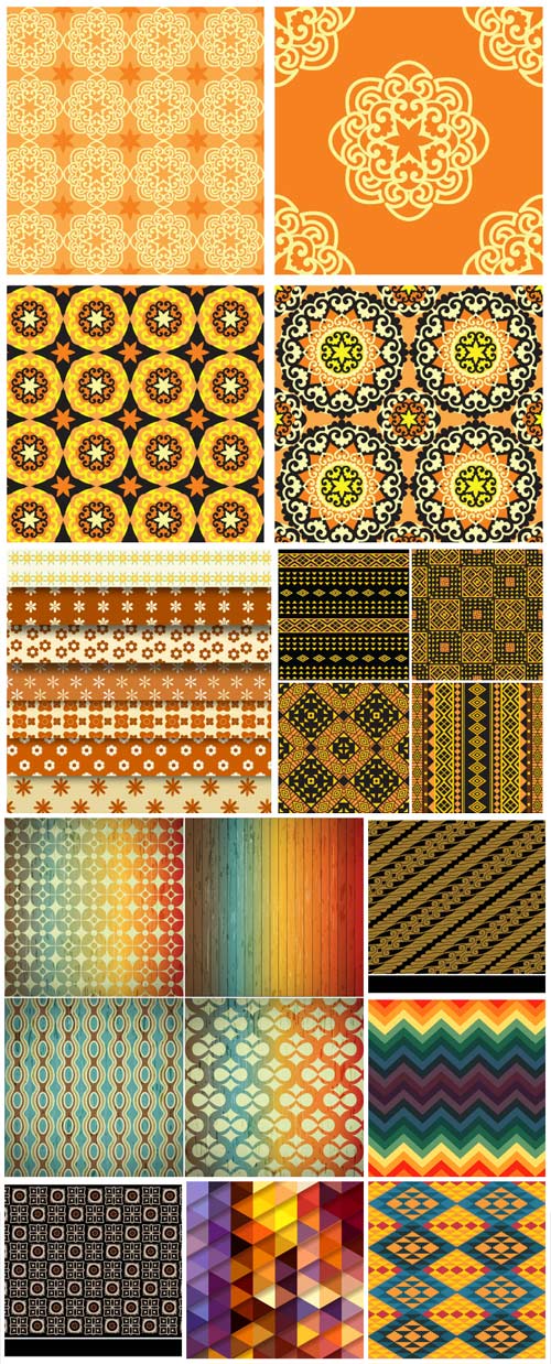 Set of vector textures with different patterns