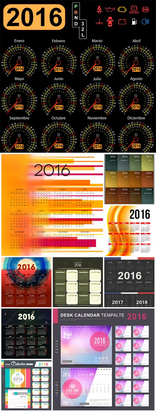 Calendar 2016, 2017, 2018