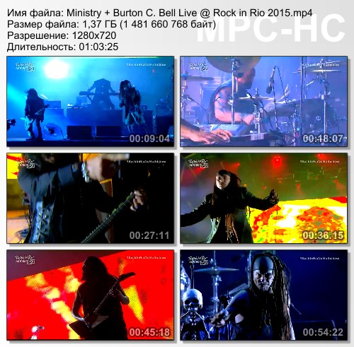 Ministry + Burton C. Bell Live @ Rock in Rio (2015) HD 720