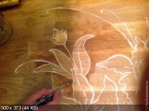 Ручная роспись деревянного пола. Идеи A16284bd7ea726de676721cf8bf8474d