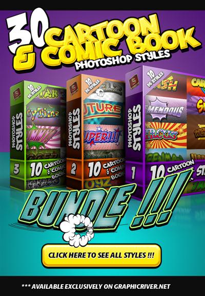 GraphicRiver - Cartoon and Comic Book Styles Bundle